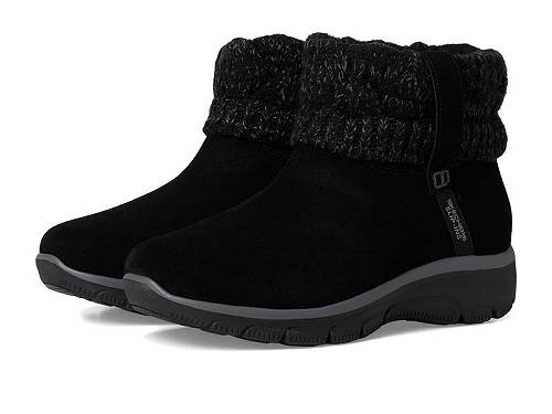 送料無料 スケッチャーズ SKECHERS レディース 女性用 シューズ 靴 ブーツ アンクル ショートブーツ Easy Going - Cozy Weather 2 Suede Hands Free Slip-ins - Black|グッズ×グッズ