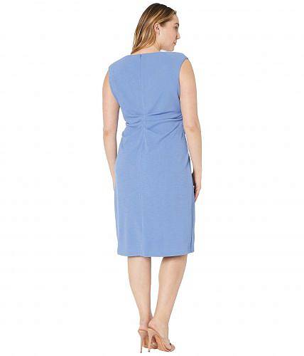 送料無料 アドリアナパペル Adrianna Papell レディース 女性用 ファッション ドレス Plus Size Rio Knit Draped Tie Sheath Dress Lavendar Lake Meguiars Com Do