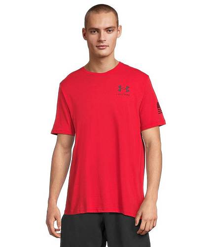 貨物輸送無料 アンダーアーマー Under Armour メンズ 成人男性用 流行り物 活動的プルオーバー New Freedom Flag T-Shirt - Red/Midnight Navy