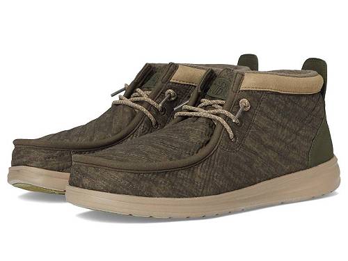 送料無料 ヘイデュード Hey Dude メンズ 男性用 シューズ 靴 スニーカー 運動靴 Wally Mid Gripr Washed Quilt - Major Brown/Multi画像