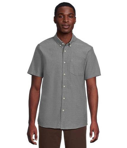 送料無料 ヴォルコム Volcom メンズ 男性用 ファッション ボタンシャツ Everett Oxford Short Sleeve - Black 2｜グッズ&times;グッズ