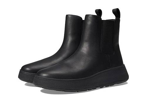 送料無料 フィットフロップ FitFlop レディース 女性用 シューズ 靴 ブーツ チェルシーブーツ アンクル F-Mode Leather Flatform Chelsea Boots - All Black|グッズ×グッズ