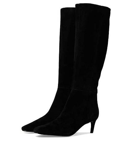 貨物輸送無料 野球クラブ酉の方角 Nine West レディース 亭主もち用 シューズ 靴 ブーツ ロングブーツ Caddy - Black Suede 靴-レディース靴