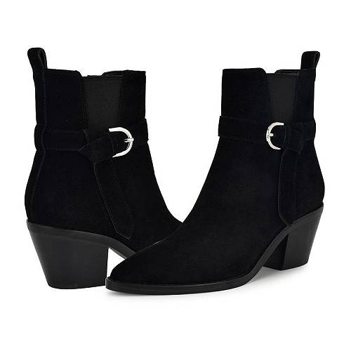 送料無料 ナインウエスト Nine West レディース 女性用 シューズ 靴 ブーツ アンクル ショートブーツ Lemone - Black Suede