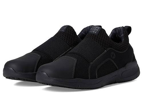 送料無料 ナンブッシュ Nunn Bush メンズ 男性用 シューズ 靴 ブーツ レースアップ 編み上げ Grazie AP1 Work Slip-On Slip-Resistant Work Shoe EZ On Athletic Style Sneaker - Black