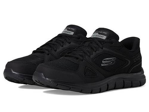 貨物輸送無料 スケッチャーズ SKECHERS メンズ 成人男性用 シューズ 靴 スニーカー 運動すること靴 Track Ezral Hands Free Slip-インチ - Black/Black