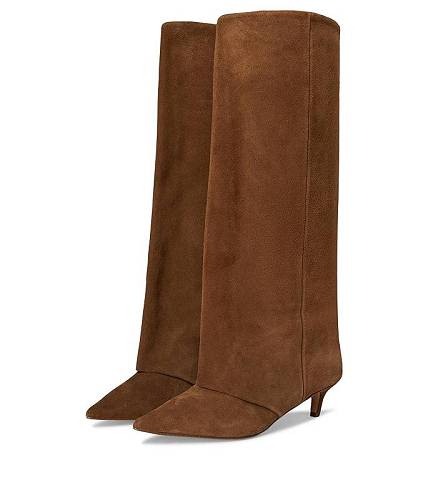 送料無料 スティーブマデン Steve Madden レディース 女性用 シューズ 靴 ブーツ ミッドカフ Luca - Chesnut Suede Wide Calf｜グッズ&times;グッズ