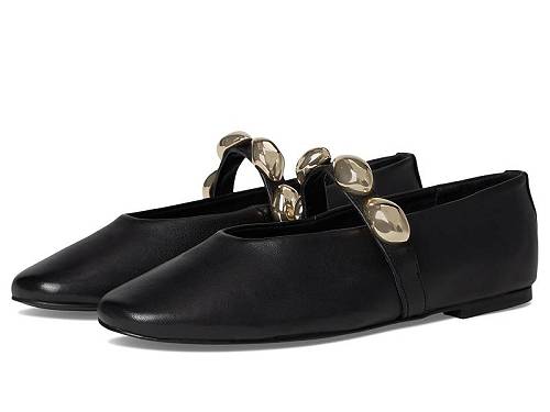 送料無料 スティーブマデン Steve Madden レディース 女性用 シューズ 靴 フラット Poppin - Black Leather|グッズ×グッズ