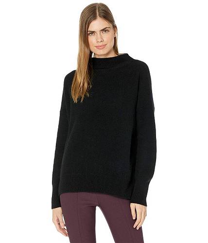 貨物輸送無料 ヴィンス Vince レディース 亭主もち用 流行り物 プルオーバー Boiled Funnel Neck Pullover - Black