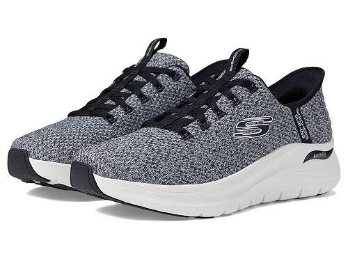 貨物輸送無料 スケッチャーズ SKECHERS メンズ 成人男性用 シューズ 靴 スニーカー 運動すること靴 Arch Fit 2.0 Look Ahead Hands Free Slip-In - White/Black