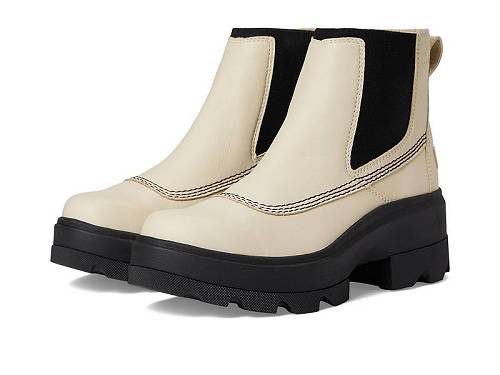 送料無料 ソレル SOREL レディース 女性用 シューズ 靴 ブーツ チェルシーブーツ アンクル Joan Frwd Chelsea - Bleached Ceramic/Black|グッズ×グッズ