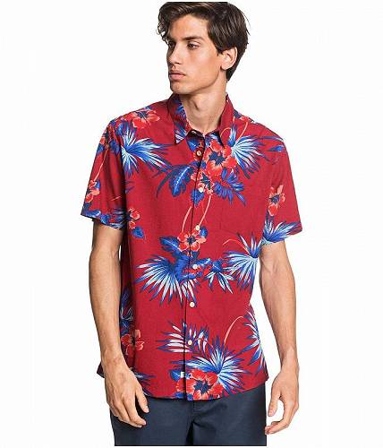 送料無料 クイックシルバー Quiksilver メンズ 男性用 ファッション ボタンシャツ Men's Robins Estate Woven - Burnt Russet Robins Estate