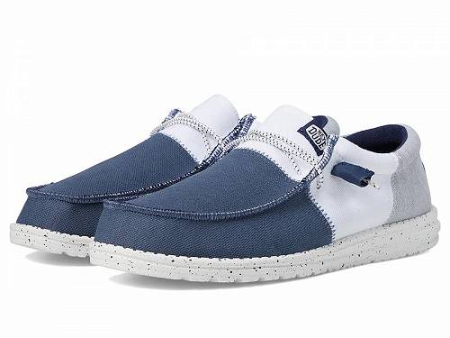 送料無料 ヘイデュード Hey Dude メンズ 男性用 シューズ 靴 スニーカー 運動靴 Wally Tri-Varsity Slip-On Casual Shoes - Navy画像