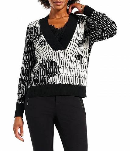 送料無料 ニックアンドゾー NIC+ZOE レディース 女性用 ファッション セーター Deep Dive Dusk Sweater - Black Multi画像