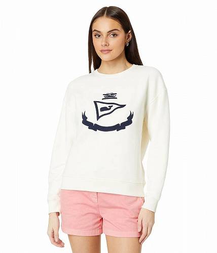 送料無料 バインヤード・バインズ Vineyard Vines レディース 女性用 ファッション セーター Classic Crew Embrodered Sweatshirt - Marshmallow画像