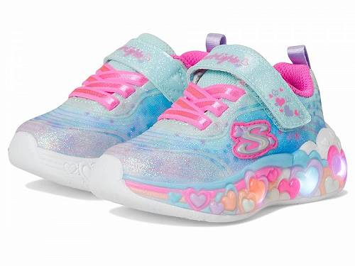 送料無料 スケッチャーズ SKECHERS KIDS 女の子用 キッズシューズ 子供靴 スニーカー 運動靴 Eternal Heart Lights 302696N (Toddler) - Light Blue/Multi画像