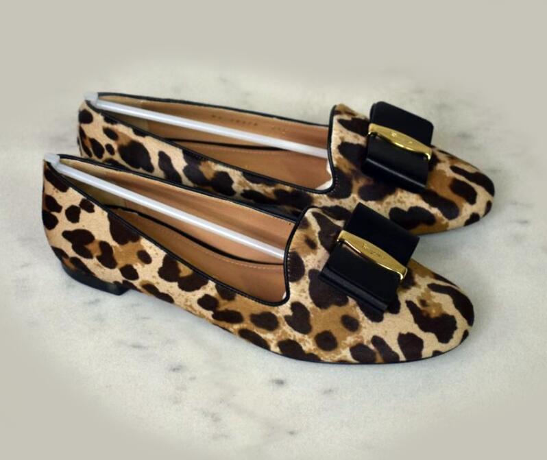 貨物輸送無料 Salvatore Ferragamo フェラガモ セレブ 子馬 aosta ヒョウ柄 飛び切り革靴 レディース 成人女性用 シューズ 靴 踵  レオパード 0671640 保護すること御徒面子 置き目和氏の璧