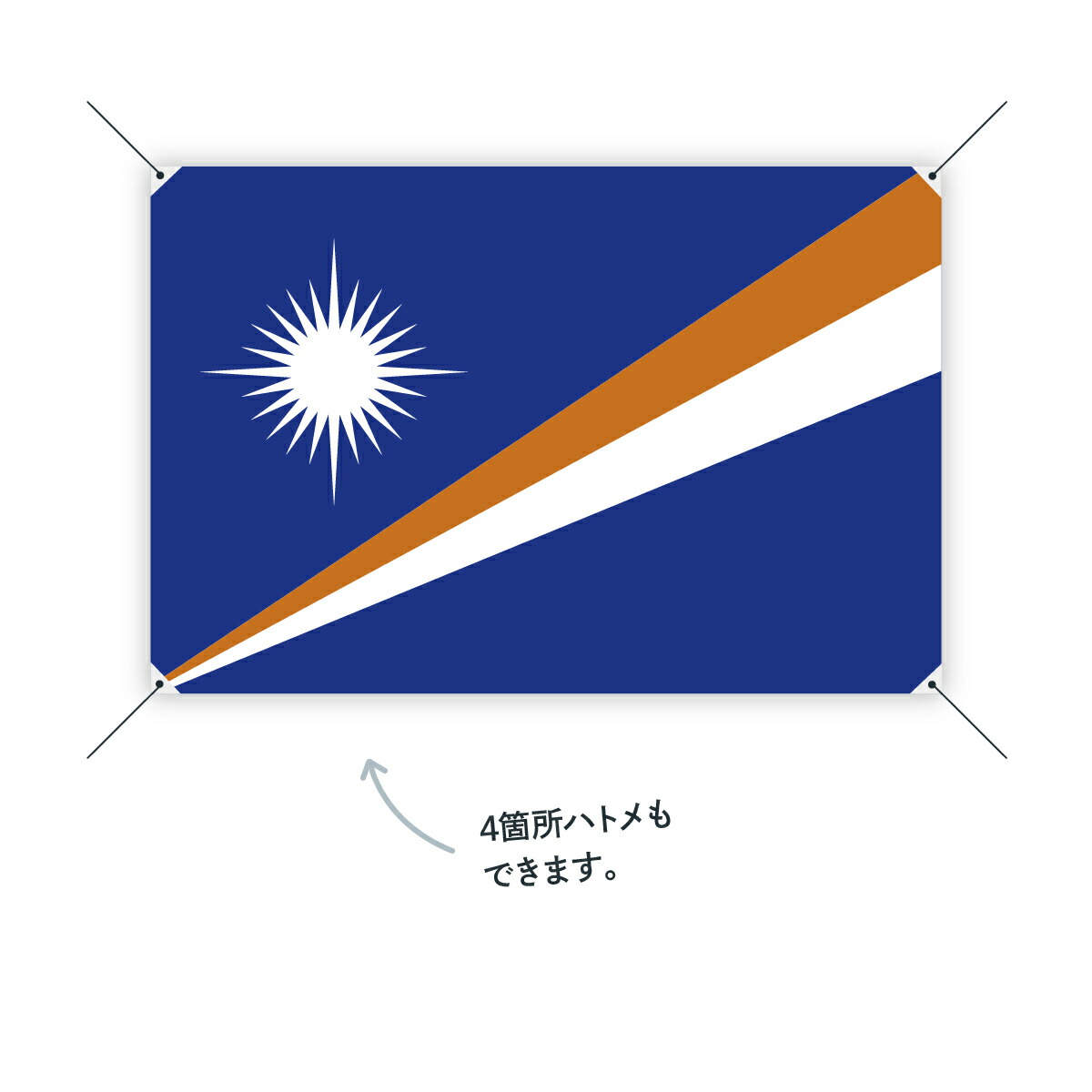 お店に飾ればお手軽異国風演出 W150cm 国旗 H100cm グッズプロ W150cm マーシャル諸島 H100cmホビー 国旗