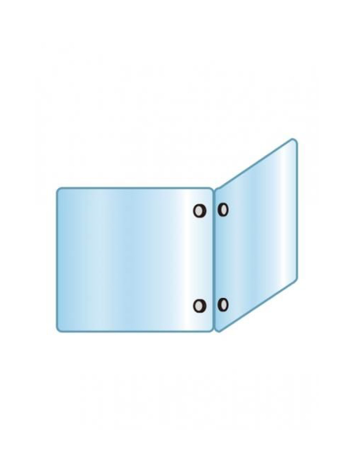 アクリルパーテーション二面 600×600×600 (APT2F600X600X600)|グッズプロ