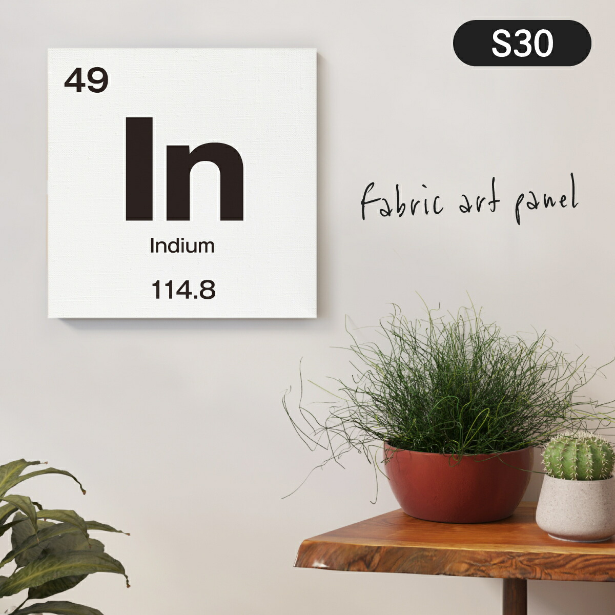 インジウム 元素記号 ファブリックパネル S30 アートパネル レトロインテリア Tacoyo Gelderland Nl