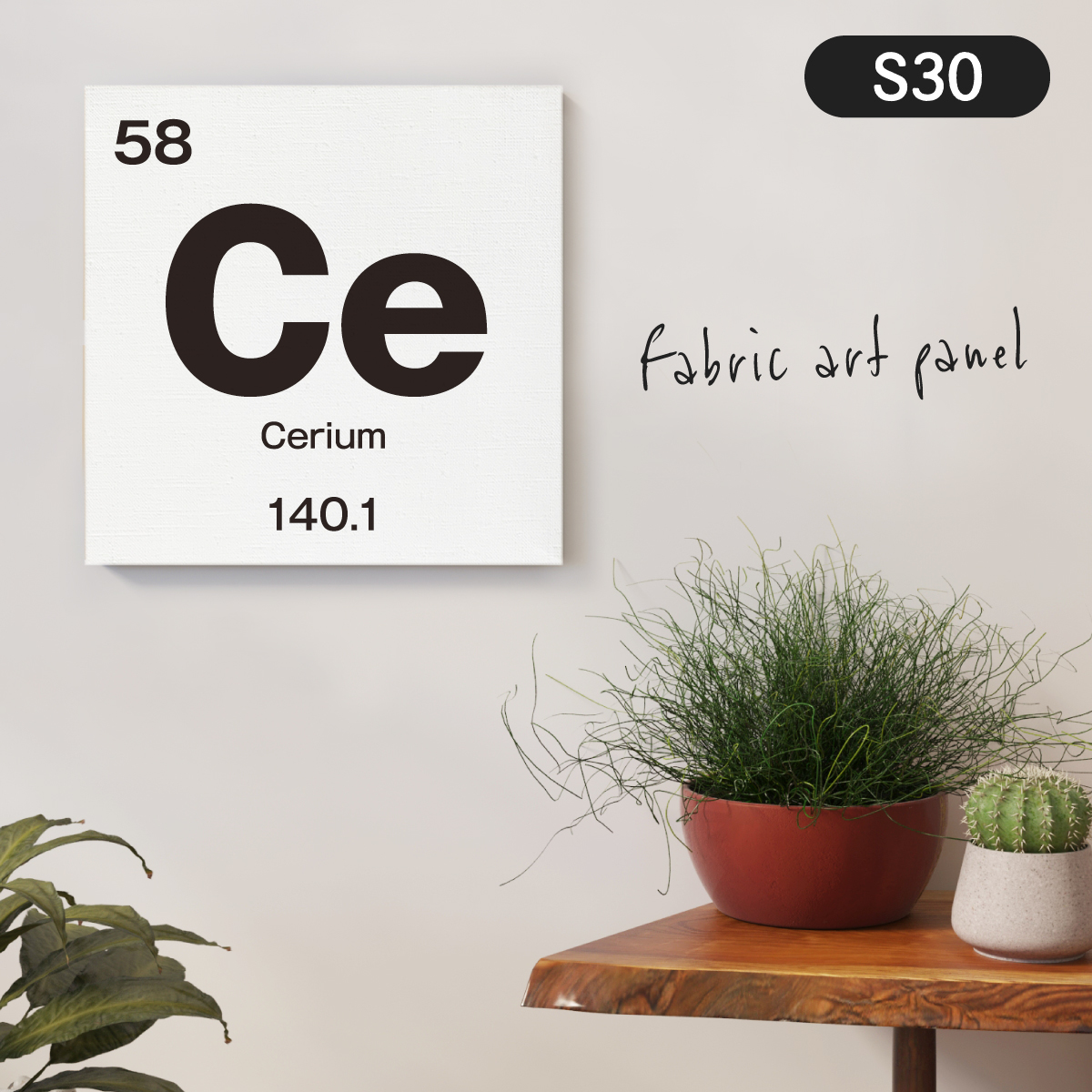 セリウム 元素記号 ファブリックパネル S30 アートパネル レトロインテリア Andapt Com