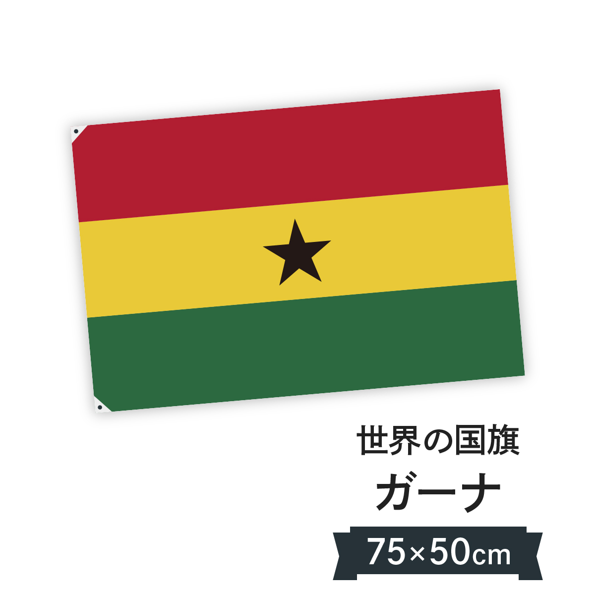 ガーナ共和国 国旗 W75cm H50cm 女性に人気