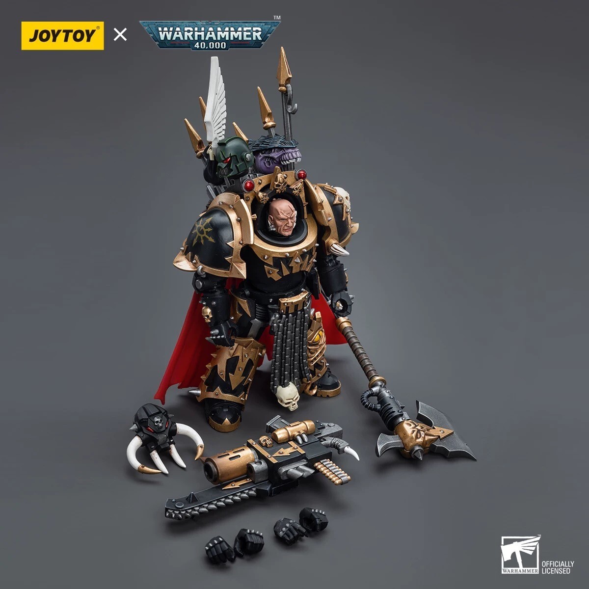 JoyToy 1/18 ウォーハンマー40K カオス スペース マリーンズ ブラック レギオン カオス ロード ターミネーター アーマー フィギュア画像