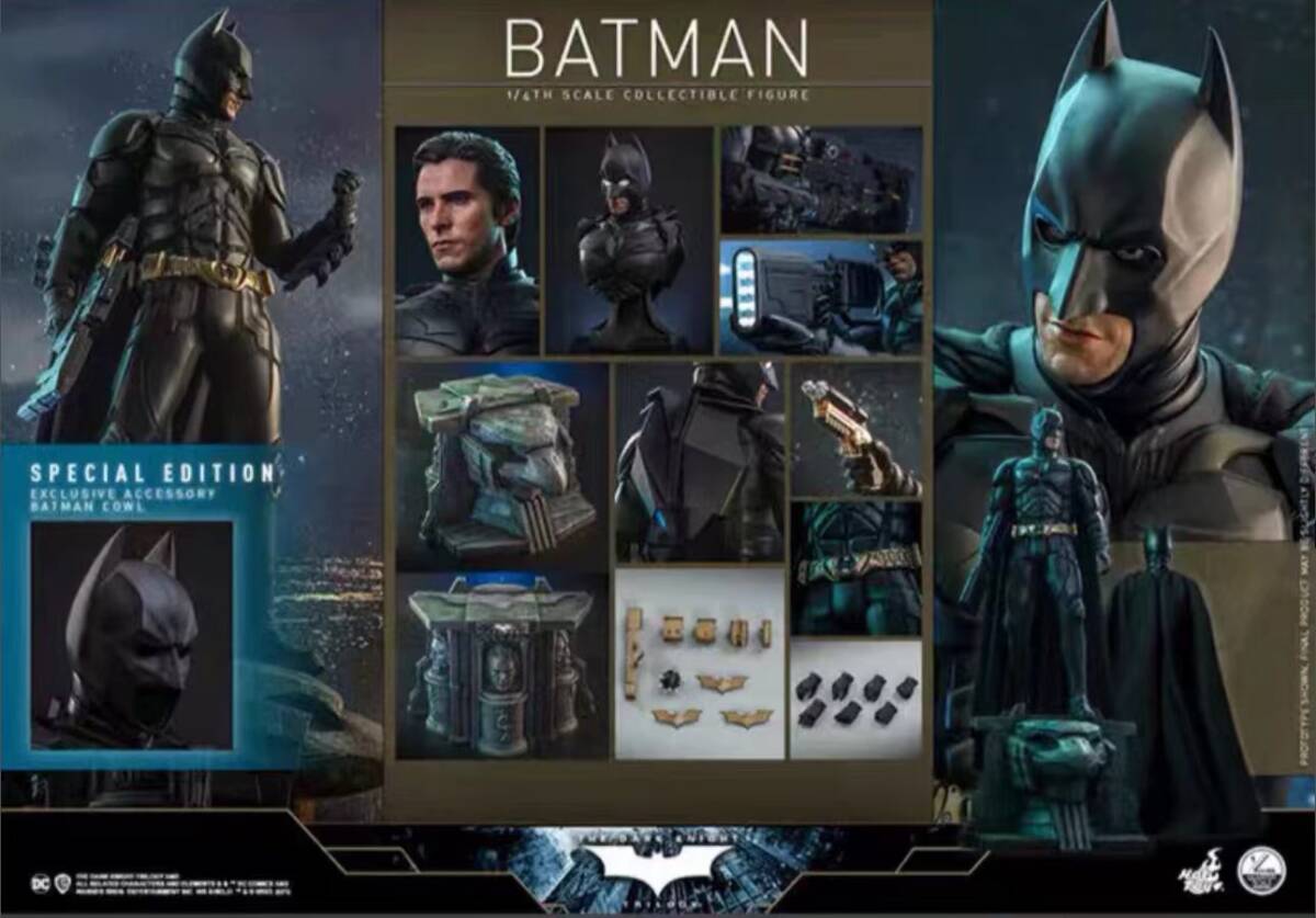 ホットトイズ 1/4 BATMAN ダークナイト・トリロジー バットマン 2.0 特別版 賞与金付属物付き添い人 QS019B