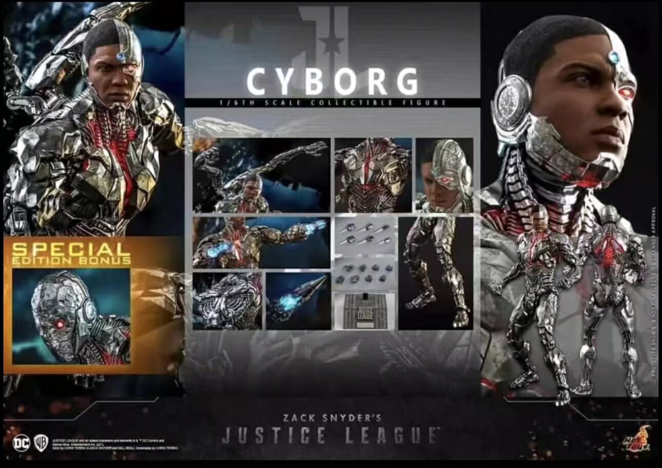 ホットトイズ 1/6 ジャスティス・リーグ ザック・スナイダーカットサイボーグCyborg ボーナス付 TMS057b｜グッズ＆雑貨　店