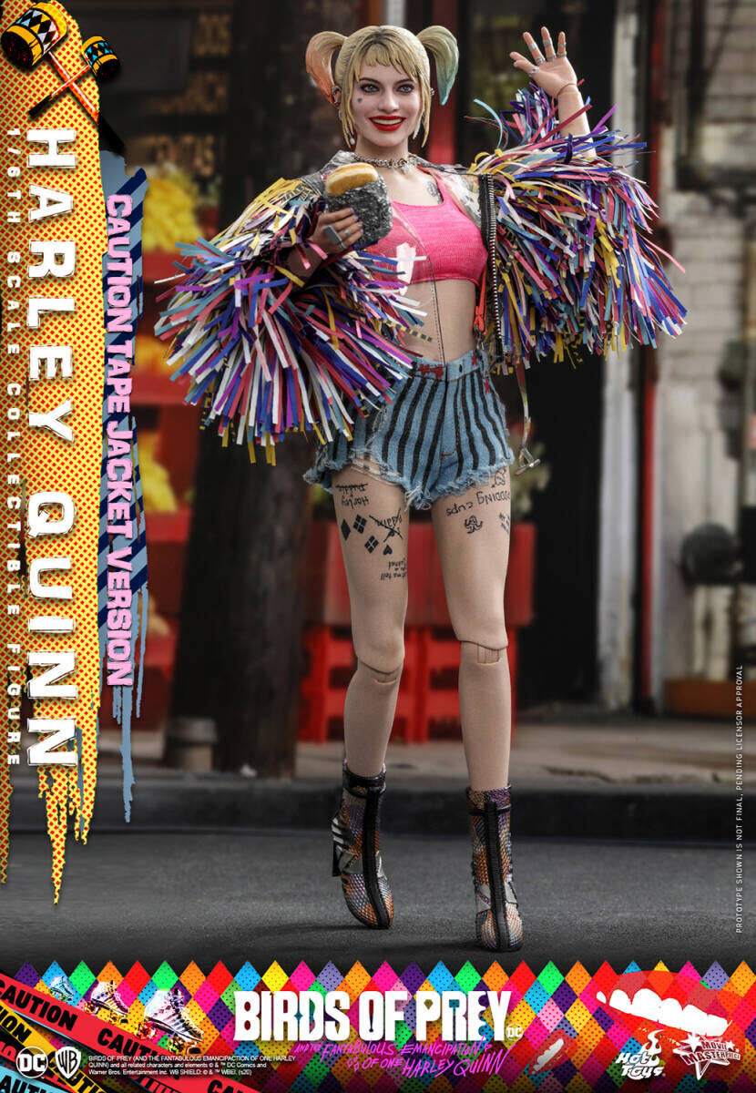 ホットトイズ 1/6 ハーレイ・クインの華麗なる覚醒 Birds of Prey ハーレイ クイン（コーションテープ版MMS566画像