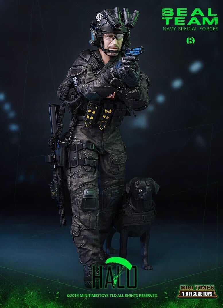 タカラ•エリートフォース•US NAVY SEAL TEAM3 HALO HALO - SEAL Team Navy Special Forces - Mini Times 1/6 Scale