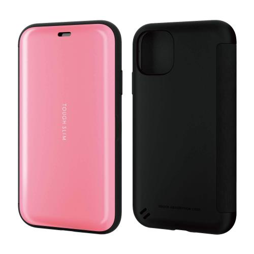 エレコム iPhone8 ケース カバー 衝撃吸収 落下時の衝撃から本体を守る TOUGH SLIM シェルフラップタイプ 衝撃吸収 フィルム/ストラップ付 iPhone7 対応 ホワイト PM-A17MTSSWH
