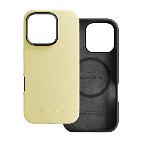 Native Union Active Case - 内蔵マグネット付きMagSafe対応 - 頑丈なデザイン - リサイクル素材 - 最大10フィート/3メートルの落下保護を備えた超耐久性でiPhone 16 Pro Max用(レモン)｜goods street