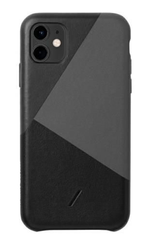 [ネイティブユニオン] CLIC Marquetry Case スマホケース iPhone 11 対応 - イタリア ナッパレザー 本革 BLACK｜goods street