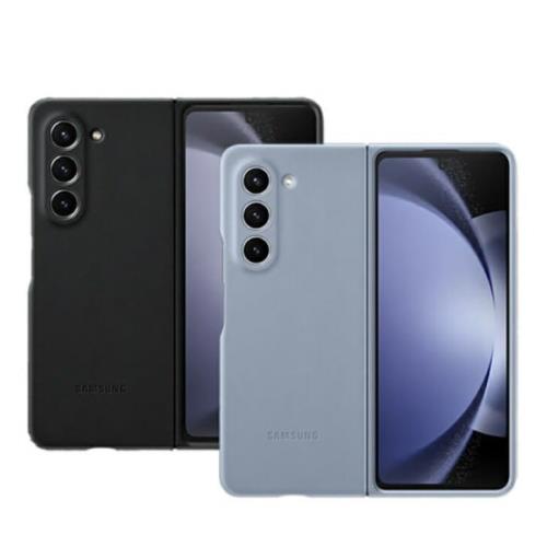 Galaxy Z Fold5 容れもの 純然たる 山びこ なめし革 容れもの Eco-Leather Case EF-VF946 外国で純然たる品 黒鉛 アイシーブルー スマホクリーナー 書き割り