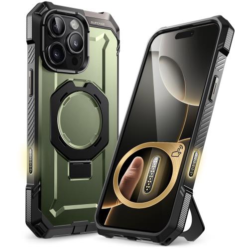 SUPCASE iPhone 16 Pro Max ケース 6.9インチ 2024 カメラコントロールボタン MagSefe対応 内蔵リング スタンド 横縦両立 超強磁力 耐衝撃 軍用規格保護 四角強化 滑り止め ワイヤレス充電対応 UBGripシリーズ