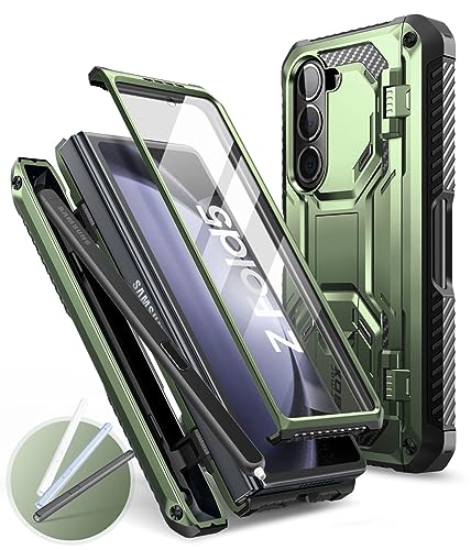i-Blason Samsung Galaxy Z Fold 5 ケース 5G 2023年 米軍MIL規格取得 スタンド機能 保護フィルム付き 3つのSpenケース付き Sペン収納 耐衝撃 防塵 全面保護 Armorboxシリーズ