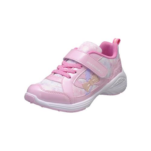 [シュンソク] スニーカー キッズ 女の子 子供靴 軽量 足長 美脚 16~23cm 2E LEC 8280 ピンク 23.0 cm 2E