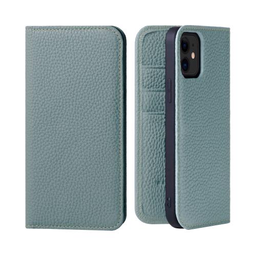 HANATORA for iPhone 12 12Pro ケース 手帳型 本革 スマホケース スマホ スタンド コードホルダー 付き シュリンクカーフレザー マグネットなし アイシーブルー PH-12Pro-IcyBlue ギフト 誕生日 女性 男性|goods street