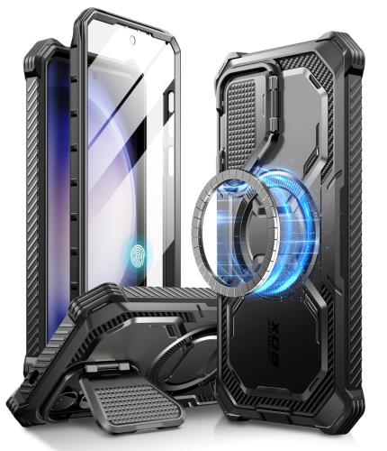 i-Blason Galaxy 全面保護ケース 5G 2025年 SC-52F / SCG32 米軍MIL規格取得 カメラレンズ保護 スタンド機能 保護フィルム付き 指紋認証対応 Sペン&ワイヤレス充電対応 耐衝撃 防塵 アウトドア 保護 S25ウルトラカバー Armorboxシリーズ