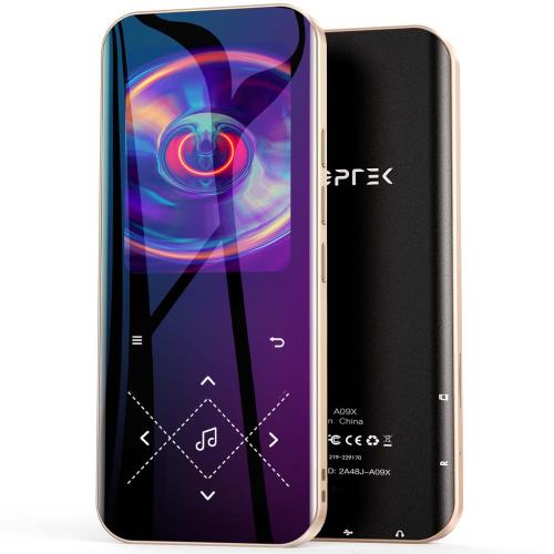 AGPTEK MP3プレーヤー Bluetooth5.3 内蔵32GB 大容量 2.4インチ大画面 金属フレーム オシャレ ロスレス音質 48H音楽再生時間 音楽プレーヤー ダイレクト録音 Line-in機能 スピーカー内蔵 FMラジオ FM録音 ミュージックプレーヤー 操作簡単 日本語説明書付き [PSE認証済] ギフ