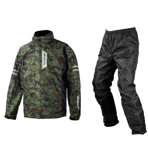 [KOMINE] バイク用 レインウエア ブレスターレインウェアフィアート RK-539 755 雨具 カッパ 防水 03-539 メンズ Camouflage L