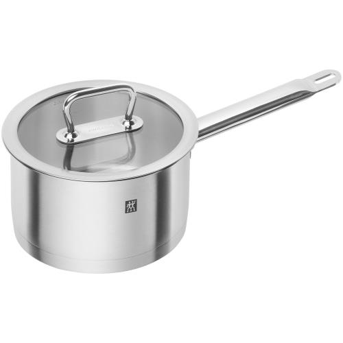 ZWILLING ツヴィリング 「 労働者階級 出どころ食パン 18珊 (硝子蓋付) 」 片手 鍋 ステンレス鋼 根もと3層社会システム IH相応う 2.0L 10年引きうける  65125-180