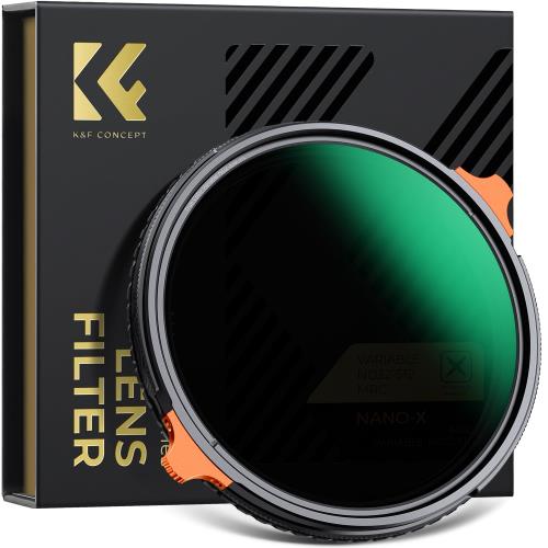 KF CONCEPT 77mm 可変NDフィルター ND2-ND32CPL TRUE COLOR 1枚2役 多機能フィルター 黄色被り解消可能 両面28層コーティング 光学ガラス 撥水撥油キズ防止 フィルターケース付き （NANO-Xシリーズ）