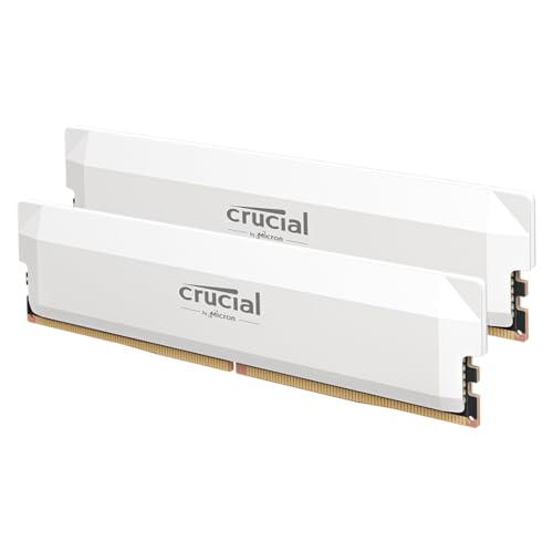 Crucial(クルーシャル) PRO (マイクロン製) 学習机とっ始め用記憶装置 16GB×2枚 DDR5-6000 白いこと 厚地の外套時辰儀 CP2K16G60C36U5W 国内