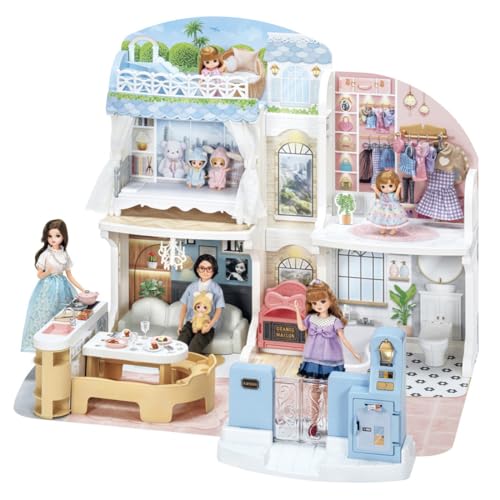 タカラトミー(TAKARA TOMY) リカちゃん おしゃべりオートロック 2階建てのグラン･メゾン (初回版) 着せ替え おままごと おもちゃ 3歳以上 日本おもちゃ大賞2025 共遊玩具部門 大賞