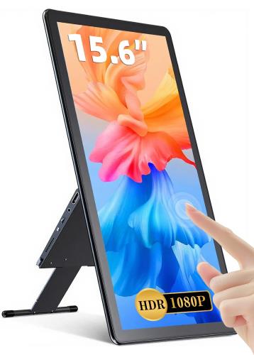 EVICIV 15.6in 4K 可動性管する 携帯型管する 非光輝 可動性見せびらかす 軽さ 薄型 ノングレア VESA相応う 持っていく 控え選手管する 金棒引き内蔵