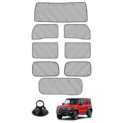 Cartist ジムニーノマド サンシェード フルセット 全窓対応 マルチサンシェード 遮光シェード カーテン 6層構造 車中泊 メッシュサンシェード JIMNY NOMADE JC74W型 5ドア 車種専用 ブラック｜goods street