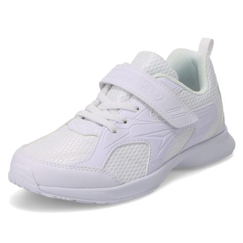 [シュンソク] スニーカー キッズ 男の子 女の子 白 黒 通学靴 幅広 軽量 15~27cm 3E 2E SJJ 1950 6380 9570 ホワイト/ホワイト_現行カラー 24.5 cm 2E