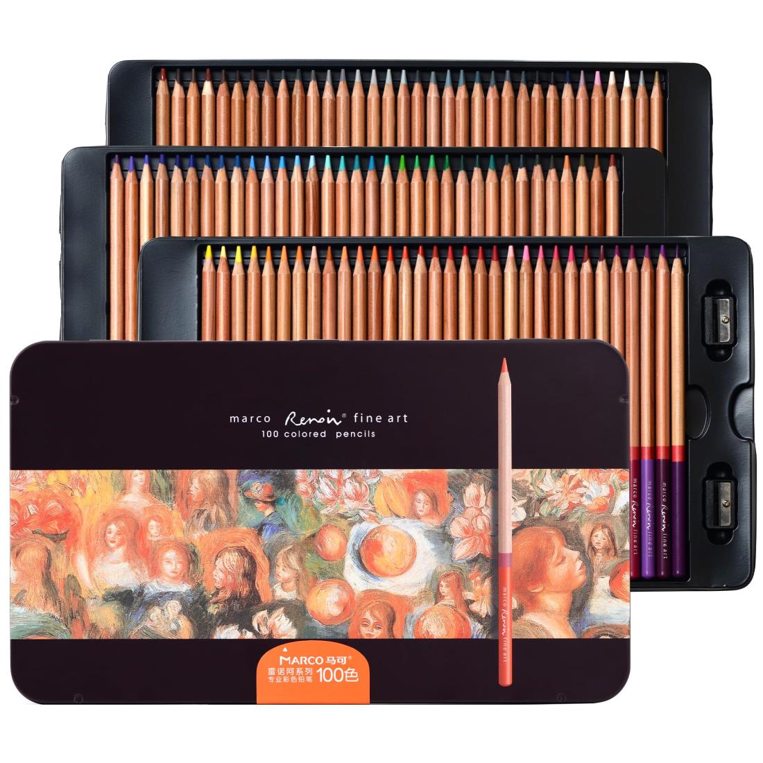 楽天市場】Marco色鉛筆セット 油性色鉛筆 72色 プロ専用ソフト芯色鉛筆